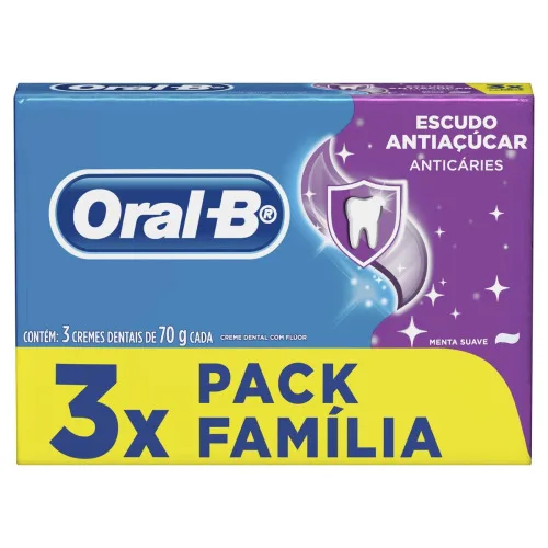 CR DENT ORAL-B 070G ESCUDO ANTIACUCAR(E)* - ORAL-B - Higiene E Beleza