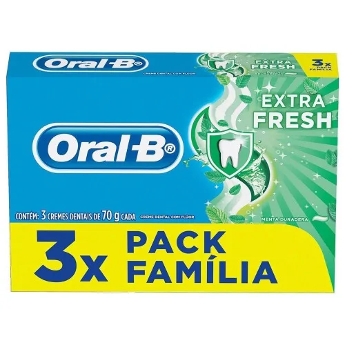 CD ORAL B EXTRA FRESH 70G 3UN - ORAL-B - Higiene E Beleza