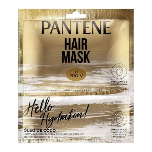 MÁSCARA CAPILAR PANTENE PRO V HELLO HYDRATATION! ÓLEO DE COCO 30ML + TOUCA - PANTENE - Máscara Para Cabelo