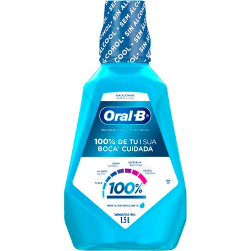 Antisséptico Bucal Oral-B 100% 1,5L