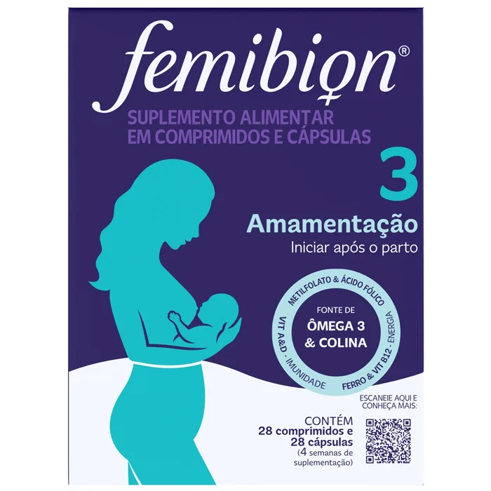 Multivitamínico Femibion 3 para Amamentação 28 Comprimidos e 28 Cápsulas - P&G - Complemento Alimentar