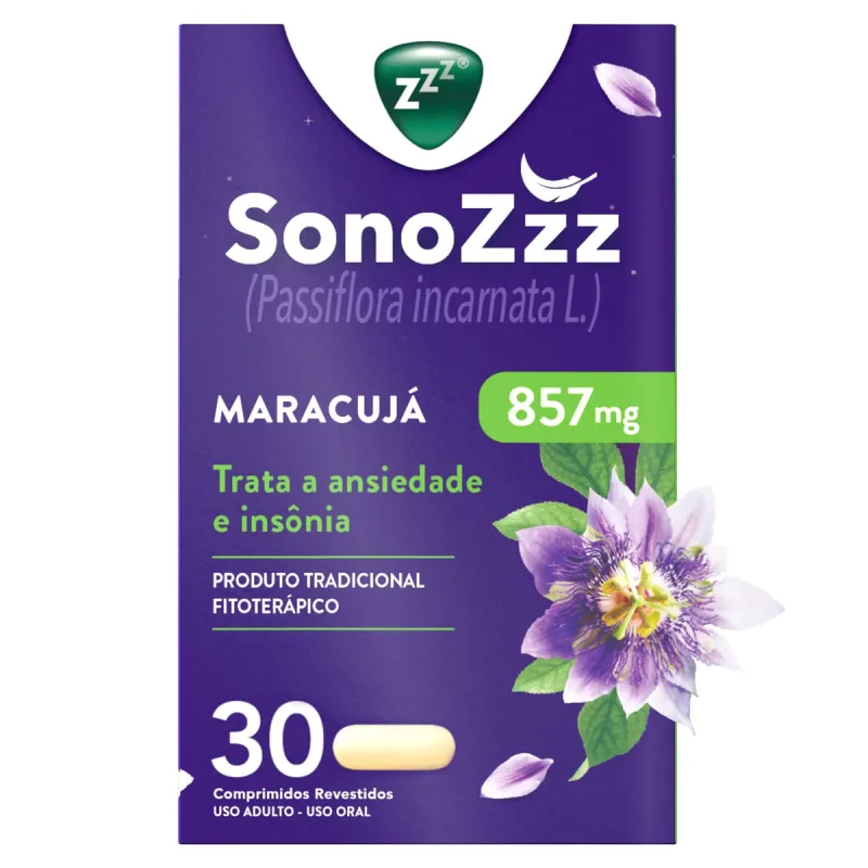 SonoZzz Passiflora 857mg 30 Comprimidos Revestidos - Sonozzz