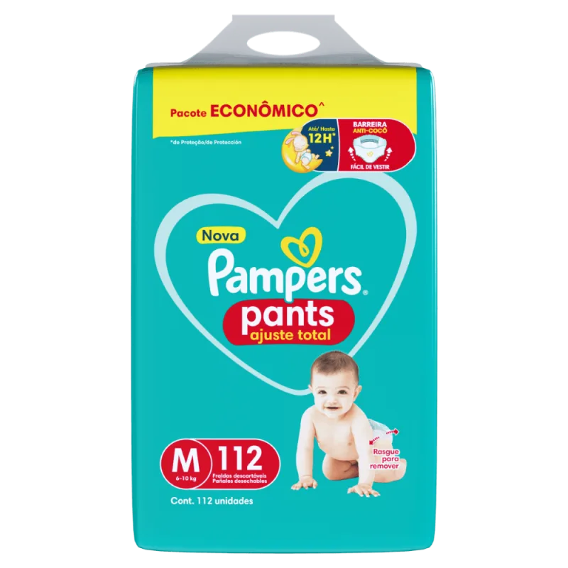 Fralda Pants Pampers Ajuste Total Max 112 Un M - Pampers - Infantil