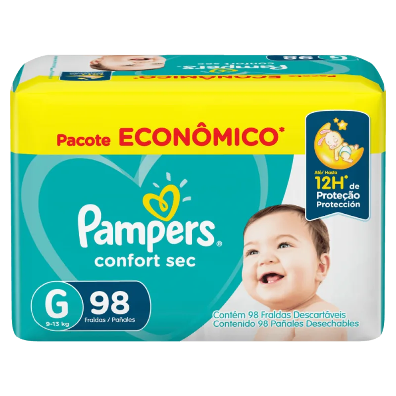 Fralda Pampers Confort Sec Max 98 Un G - Pampers - Infantil