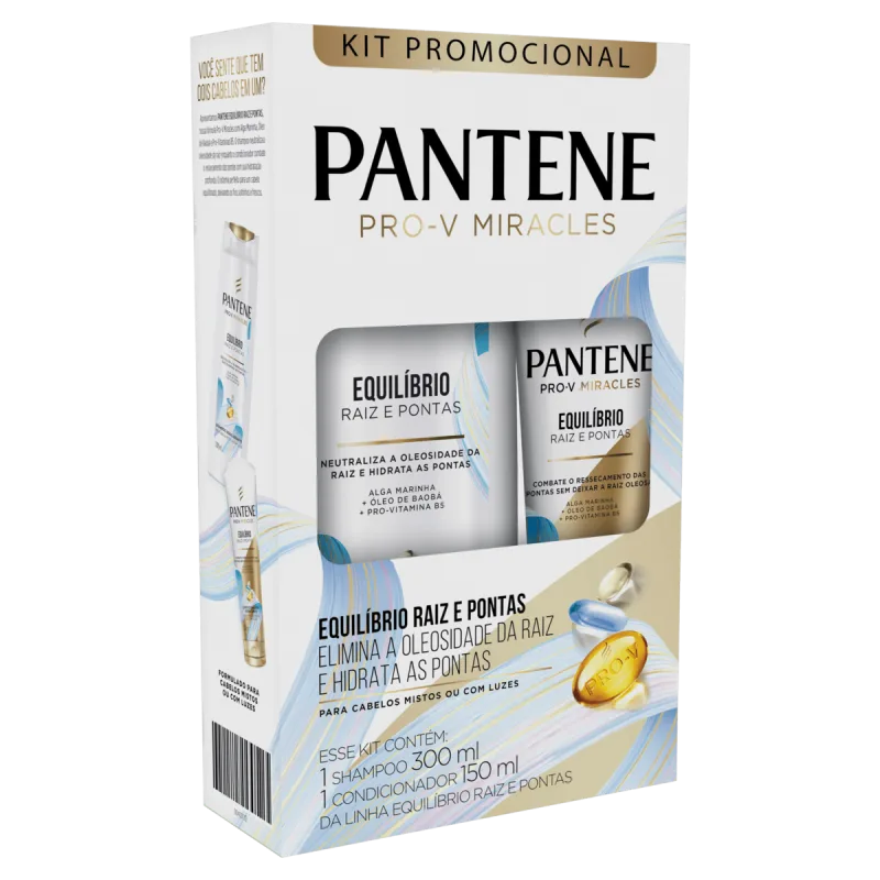 KIT PANTENE EQUILIBRIO SHAMPOO 300 + CONDICIONADOR 150ML - Pantene - Cuidados Com Os Cabelos