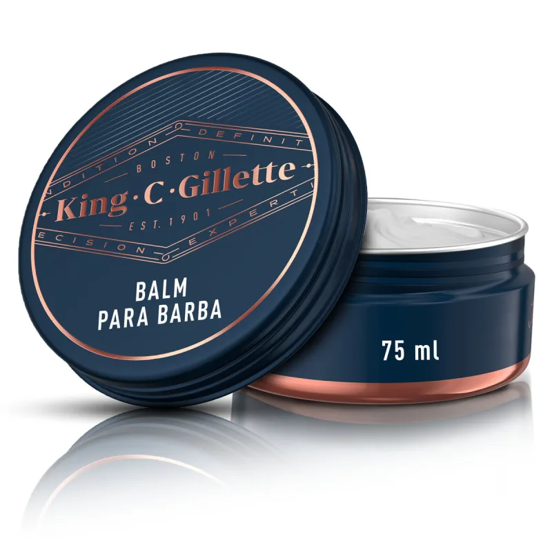 Bálsamo para Barba Gillette King C. Hidratação e Modelagem 75ml - Gillette - Higiene Pessoal