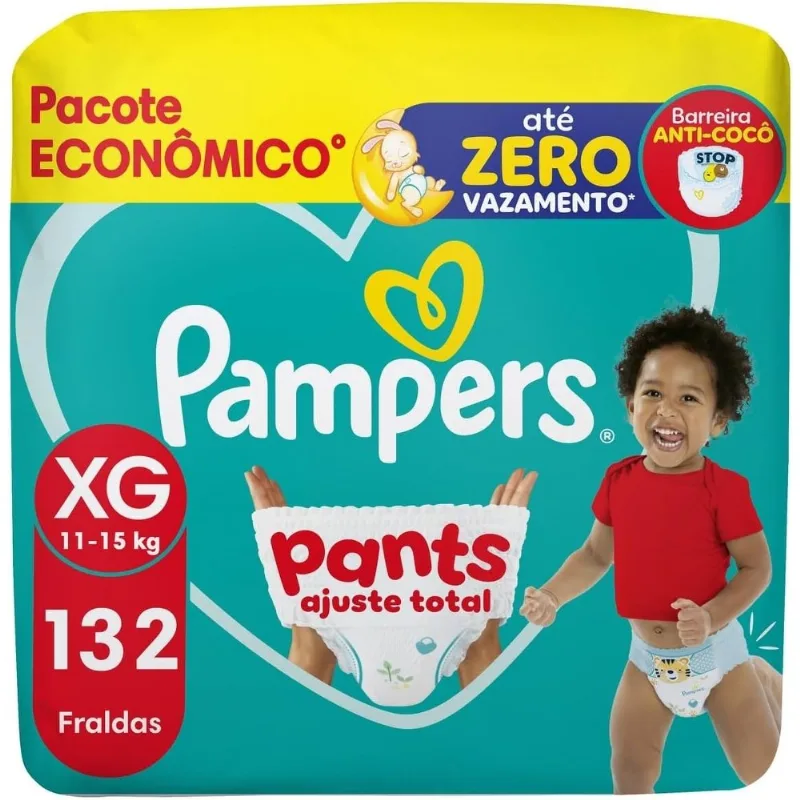 Fralda Pampers Pants Ajuste Total XG 132 Unidades