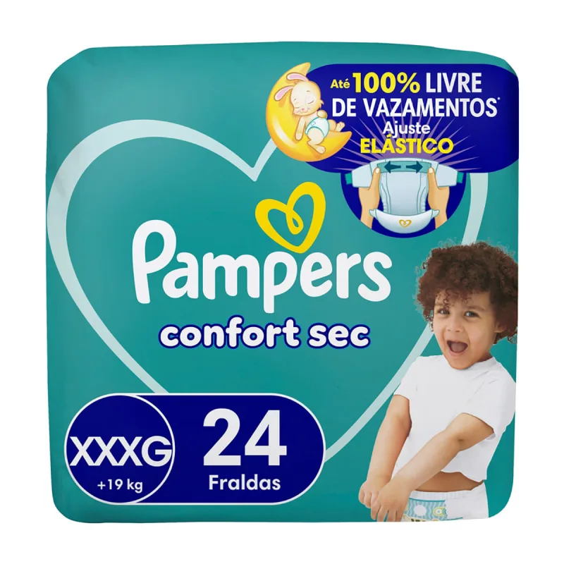 Fralda Pampers Confort Sec XXXG 24 Unidades - Pampers - Fraldas