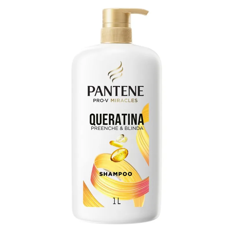 Shampoo Pantene Queratina Preenche & Blinda 1L