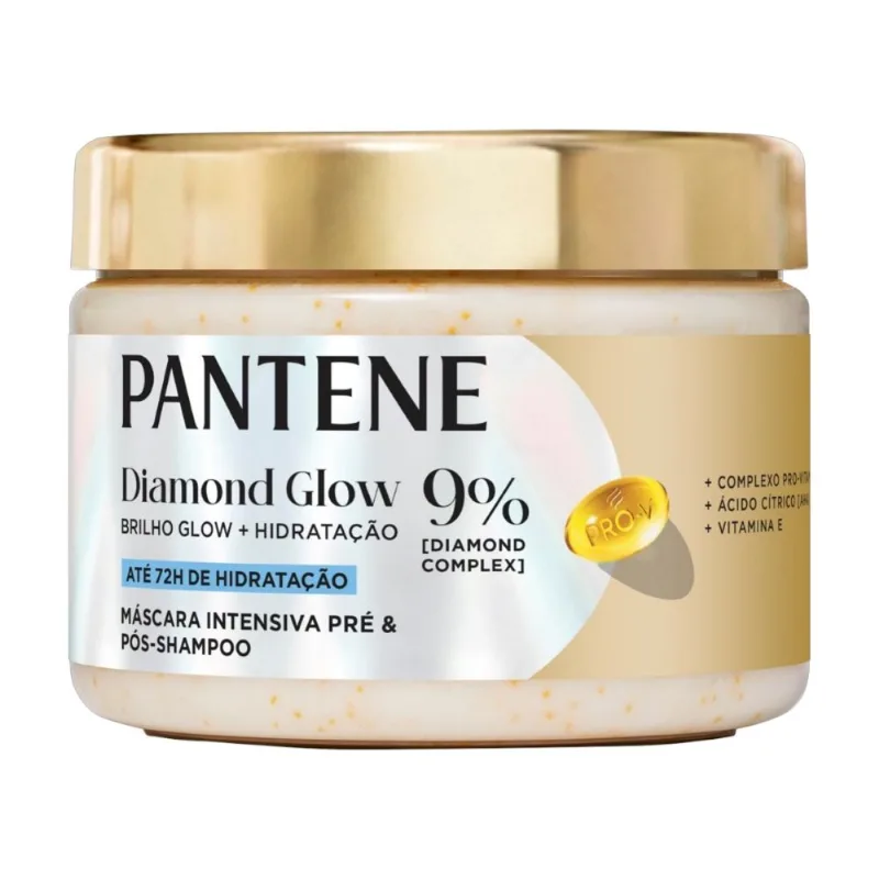 Máscara de Tratamento Diamond Glow Pantene 270ml