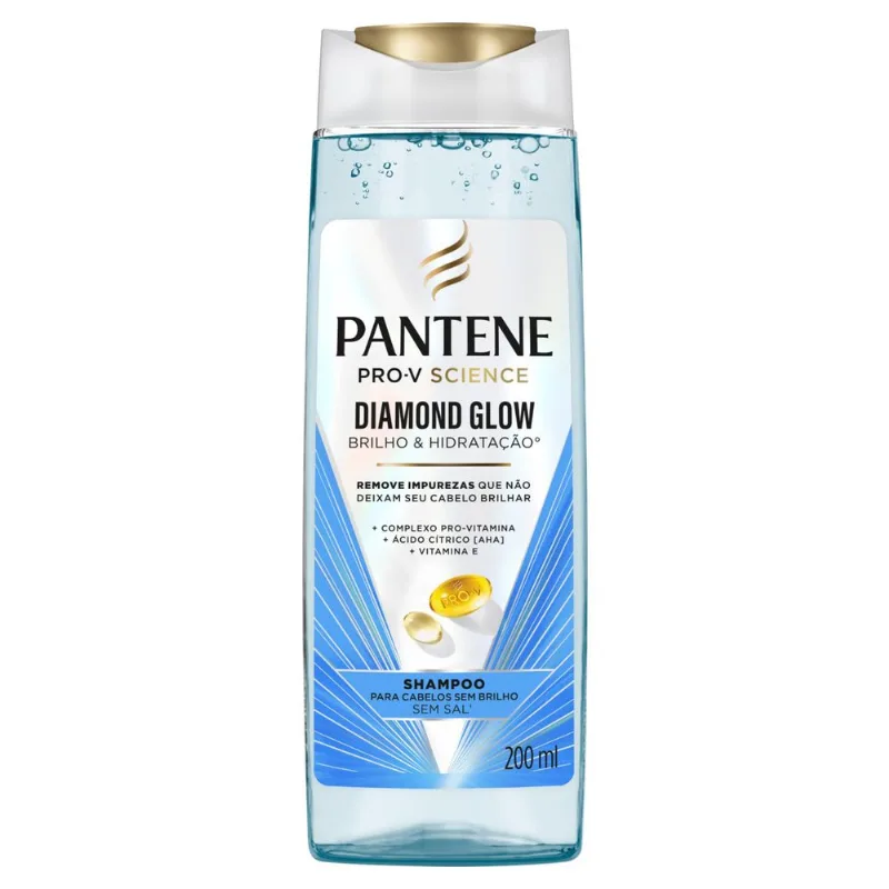 Shampoo Pantene Diamond Glow Brilho & Hidratação Frasco 200ml