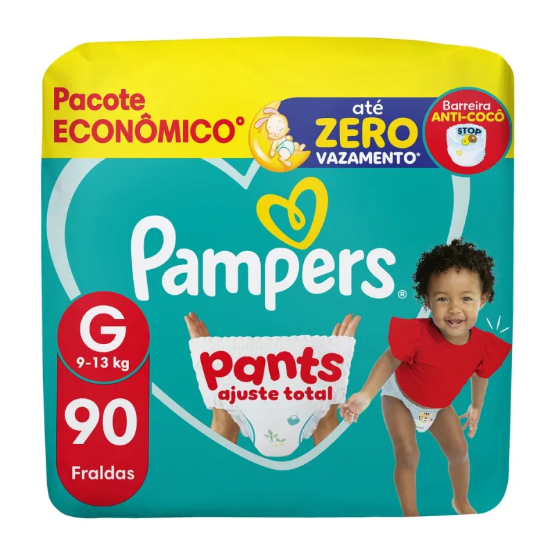 Fralda Pampers Pants Ajuste Total G 90 Unidades - Pampers - Mamães E Bebês