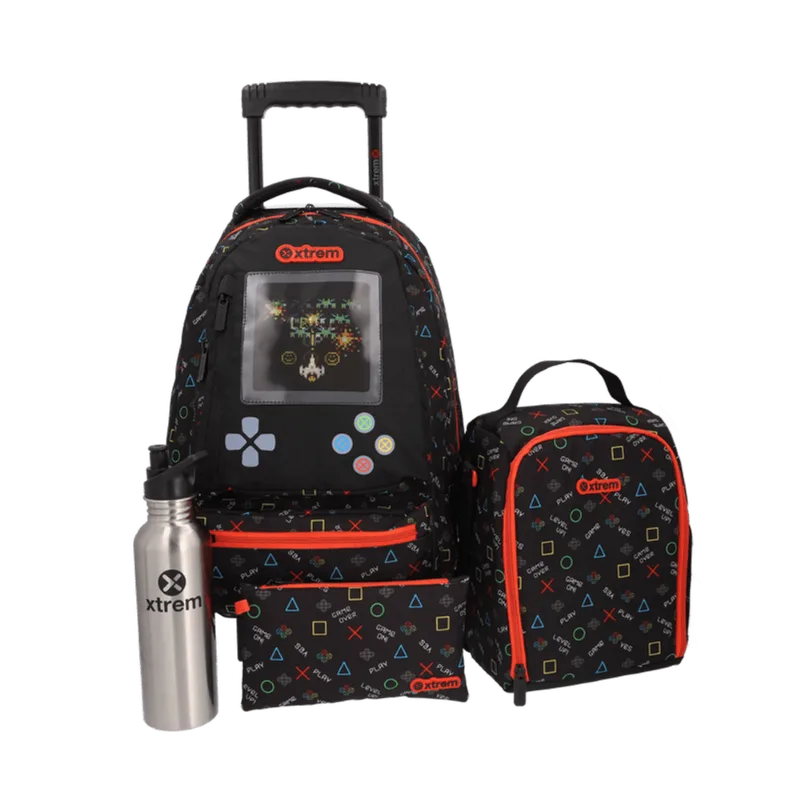 Mochila de Rodinhas Gamer Joystick Xtrem Samsonite Kit com 4 Peças