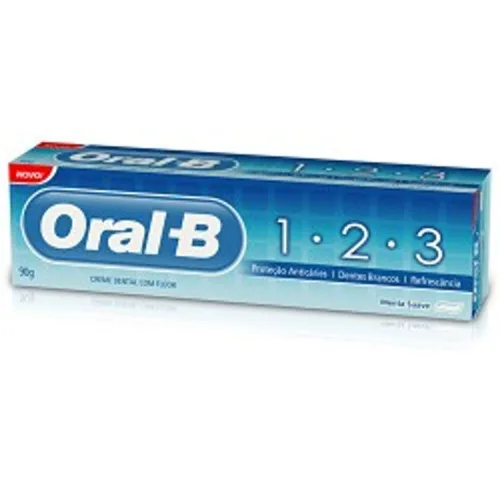 Pack Creme Dental Menta Suave Oral B 1 2 3 Caixa 70g Cada Leve 12 Pague 9 Unidades - ORAL-B - Higiene E Beleza