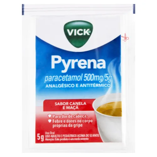Analgésico E Antitérmico Canela E Maçã Vick Pyrena Envelope 5g - VICK - Farmácia