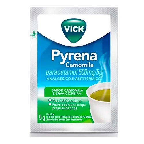 Analgésico E Antitérmico Camomila E Erva Cidreira Vick Pyrena Envelope 5g - VICK - Farmácia