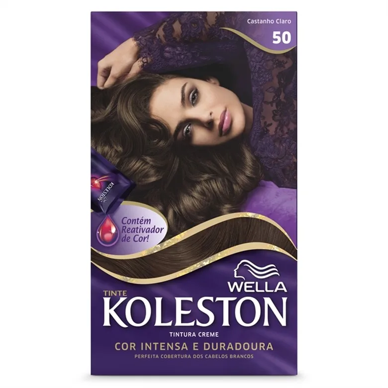 Tintura Permanente Koleston 50 Castanho Claro Unit - KOLESTON - Higiene E Beleza