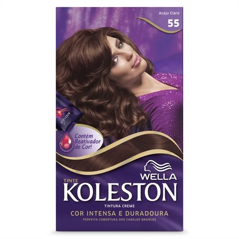 Tintura Permanente Koleston 55 Acajú Claro Unit - KOLESTON - Higiene E Beleza