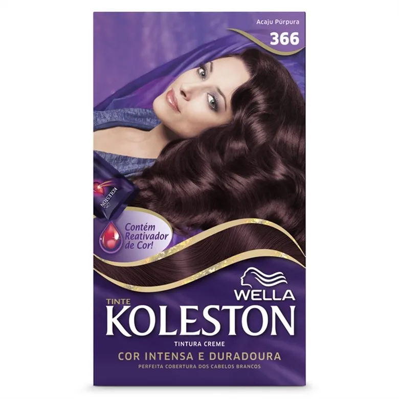 Tintura Permanente Koleston 366 Acajú Púrpura Unit - KOLESTON - Higiene E Beleza