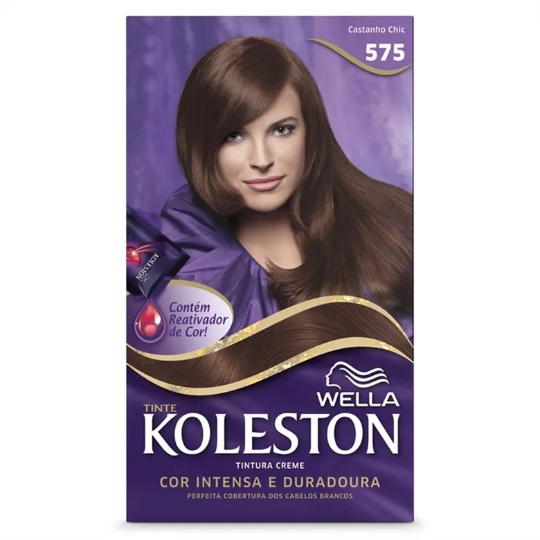 Tintura Permanente Koleston 575 Castanho Chic Unit - KOLESTON - Higiene E Beleza
