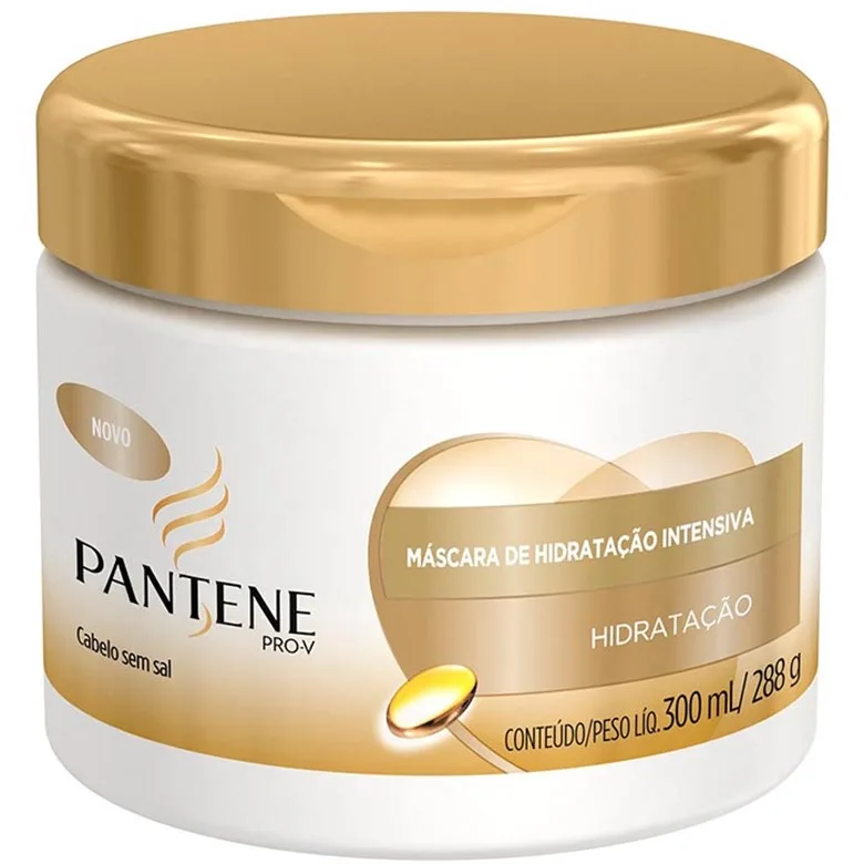Máscara Intensiva Pantene Hidratação Pote 300ml - PANTENE - Higiene E Beleza