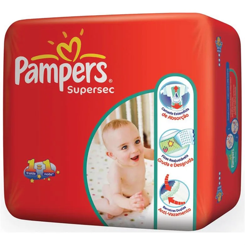 Fralda Infantil Pampers Supersec C/10 Supersec Pq Unit - PAMPERS SUPERSEC - Bebê