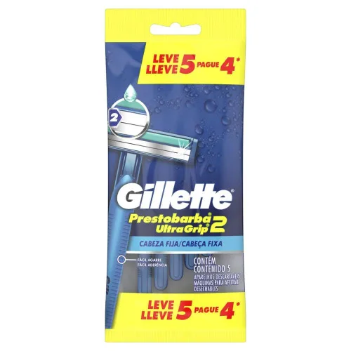 Aparelhos Descartáveis Prestobarba Ultragrip Gillette - GILLETTE - Higiene E Beleza