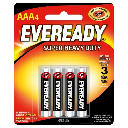 PILHA EVEREADY C/4 AAA4 PALITO - EVEREADY