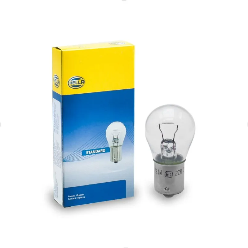 Lâmpada P21W 1 Polo 3200K 12V 21W Branca Original 7506 HE Hella