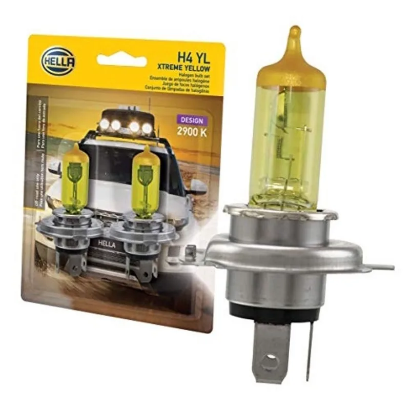 Lâmpada amarela hella H4 yl Xtreme (12V 60/55W), 2 Pacote