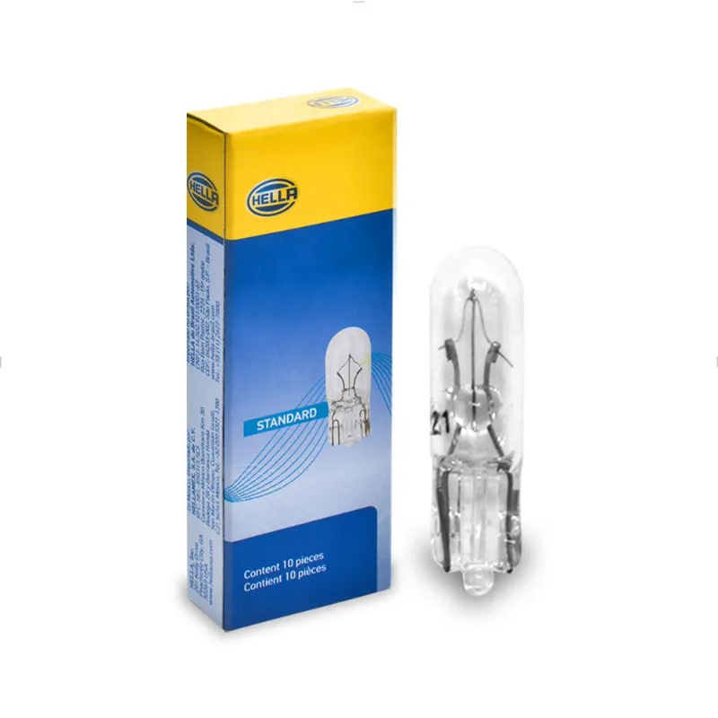 Lâmpada Pinguinho W1,2W 12V 1,2W Luz Branca Original 2721 HE Hella