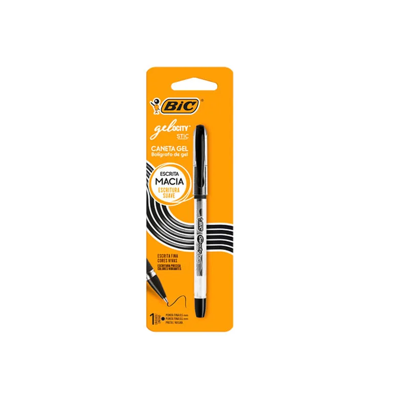 Caneta Bic Gelocity Stic Preta 1un - Bic - Bazar