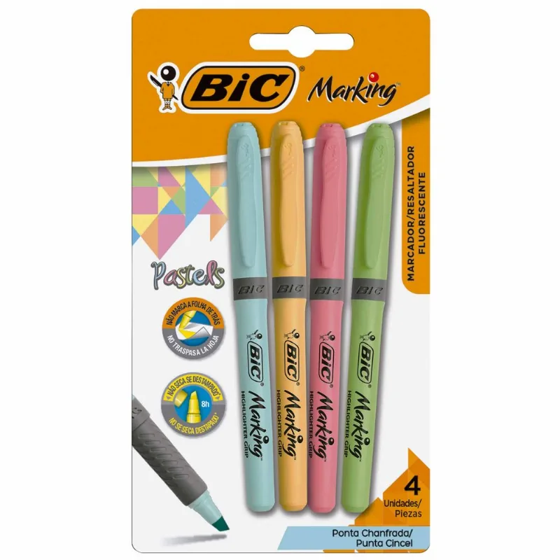 Marca-texto Marking Sortido 970913 Bic 4 unidades