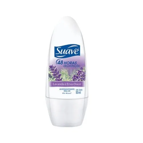 Desodorante Antitranspirante Roll On Lavanda E Erva Doce 50ml Suave - SUAVE - Higiene E Beleza