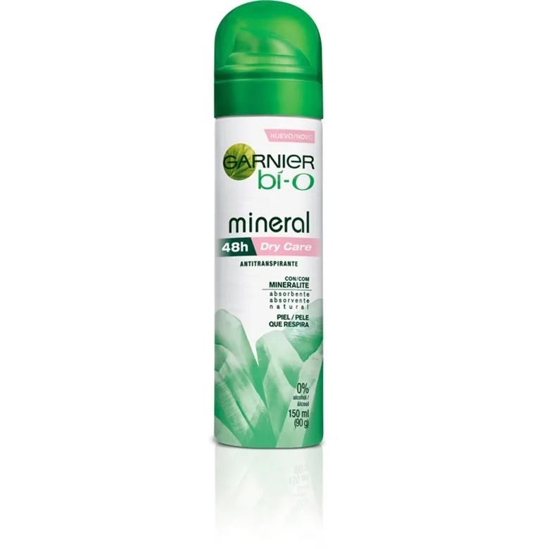 Desodorante Aerosol Bi O 150ml Feminino Mineral Dry Care Unit - BI-O - Higiene E Beleza