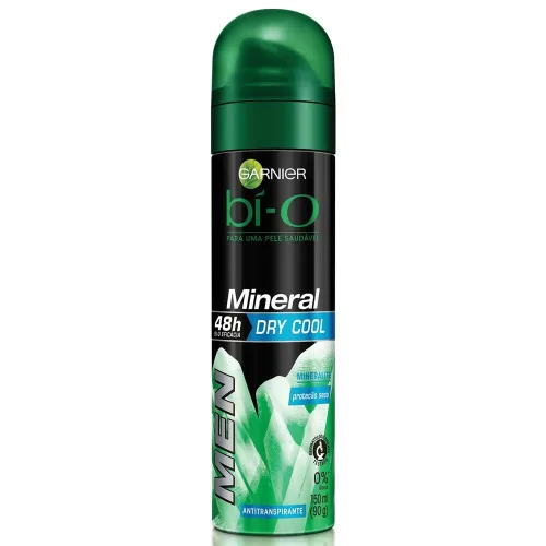 Garnier Bí O Mineral Dry Cool Men Aerosol Masculino - GARNIER - Higiene E Beleza