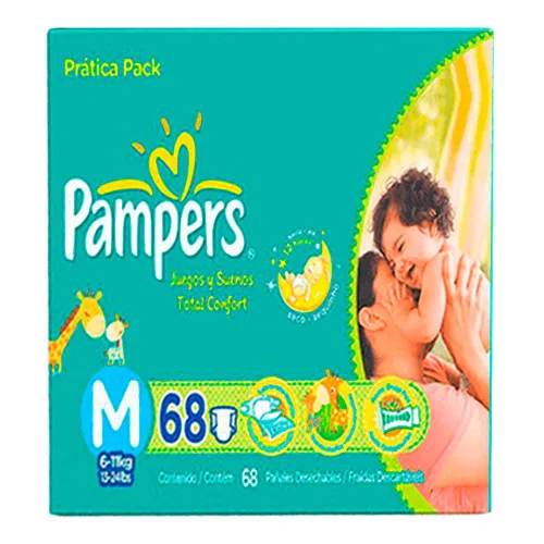 PAMPERS TOTAL CONFORT M DESCARTÁVEL 68 UNIDADES - PAMPERS - Outros