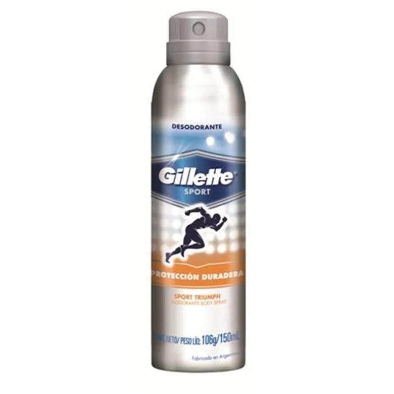 Antitranspirante Spray Sport Triumph Gillette 150ml - GILLETTE - Higiene E Beleza