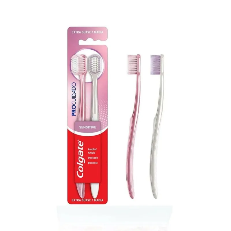 Escova Dental Colgate Pro Cuidado Sensitive com 2 Unidades - COLGATE - Higiene E Beleza