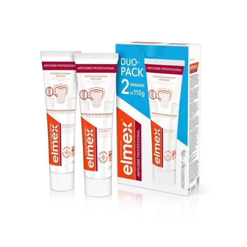 Kit Creme Dental Elmex Anticárie Professional 2 Unidades 110g - Elmex