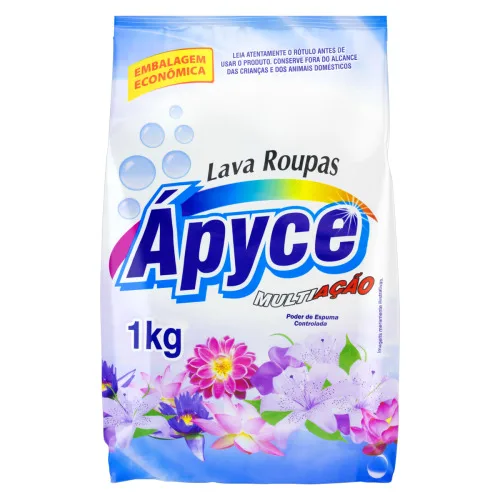 LAVA ROUPAS EM PÓ PYCE MULTIAÇÃO PACOTE 1KG EMBALAGEM ECONÔMICA - MULTIACAO