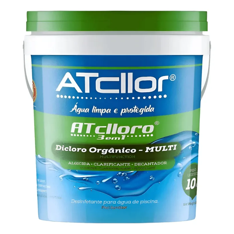 Atclloro 3 Em 1 Balde Tratamento Piscina 10kg - Não Informado - Esporte E Lazer
