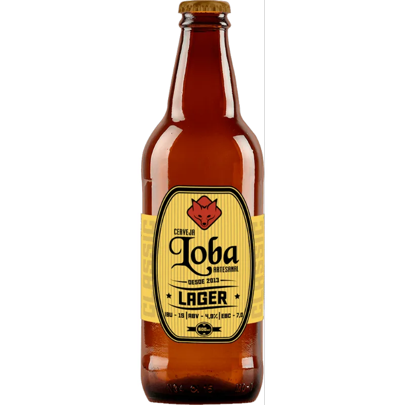 Cerveja Loba Lager Pilsen Garrafa 600 ml