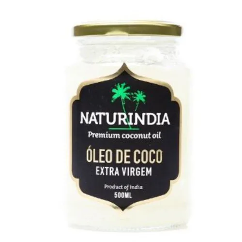 Oleo De Coco 500ml Extra Virgem Naturindia - NATURINDIA - Mercearia