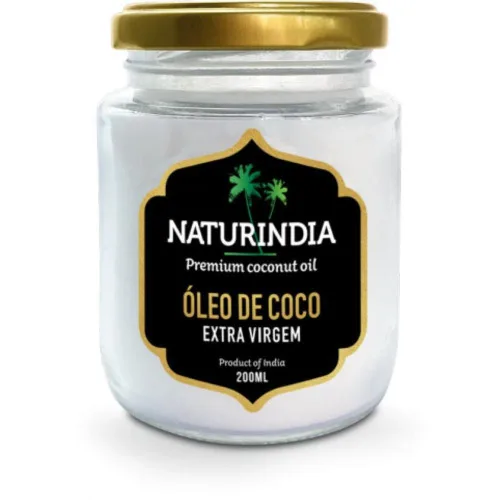 Oleo De Coco 200ml Extra Virgem Naturindia - NATURINDIA