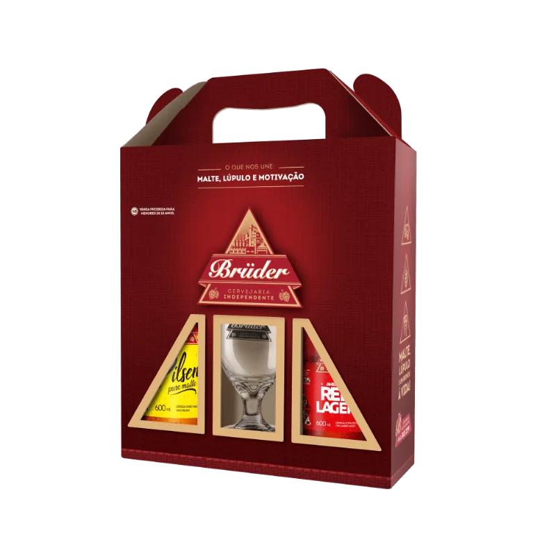 Kit Bruder Cerveja 2x600ml + 1 Taça