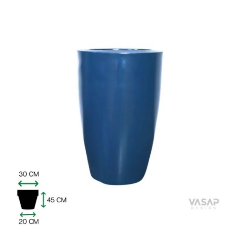 Vaso Cone Liso 45 Azul Macauba