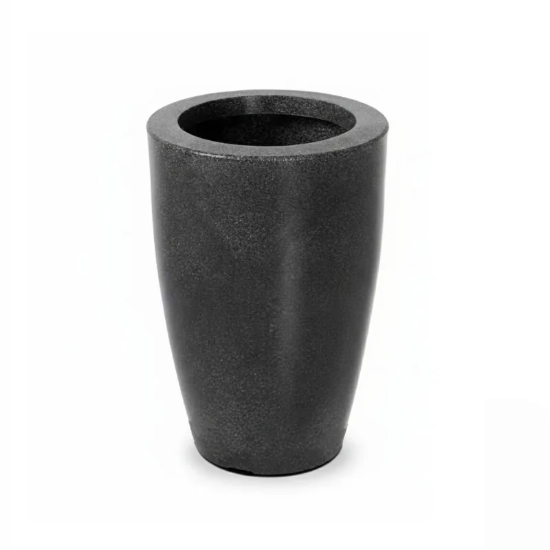 Vaso Cone Liso Vasap 45cm Preto Mármore (MP)