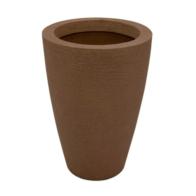 Vaso De Plástico Cone Grafiato Pote 55 Argila Vasap - Vasap