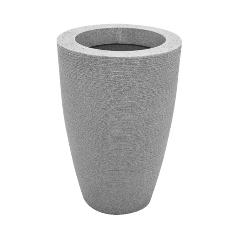 Vaso Cone Grafiato 77 Cinza Claro